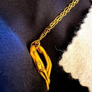 Carrera y Carrera 18k gold dancer pendant necklace
